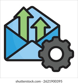 Email Automation Icon Element For Design