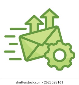 Elemento de icono de automatización de correo electrónico para diseño