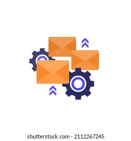 email automation icon, vector design