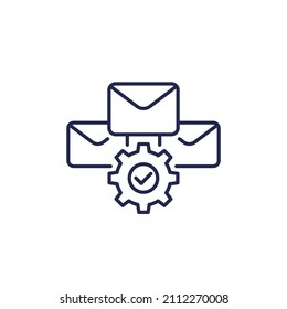 email automation line icon, vector