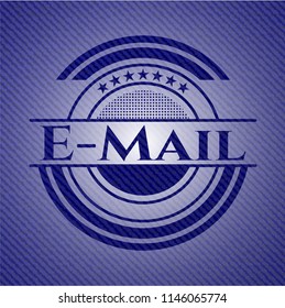 Email badge with jean texture