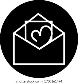 Email in black circle icon. Open envelope pictogram. Mail symbol, email and messaging, email marketing campaign for website design, mobile application, ui. Sending or receiving email working process.