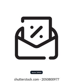 email Black Friday icon. Black Friday design, sale, discount, advertising, marketing price tag, Clothes, furnishings, sale icons. Black Friday icons vector. 