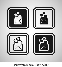 email black icon with shadow. technology background