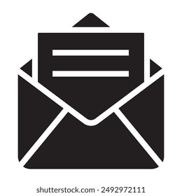 Email black icon. vector illustration.