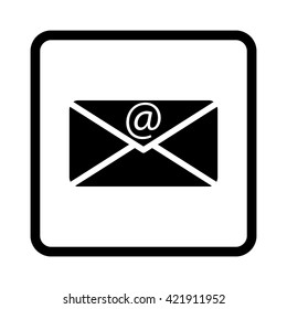 email -  black vector icon