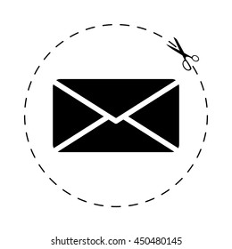 Email  - black vector icon