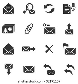 E-mail black web icons
