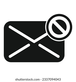 Email blacklist icon simple vector. Business user. Digital trash