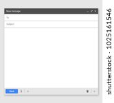 Email blank template internet. interface for mail message 