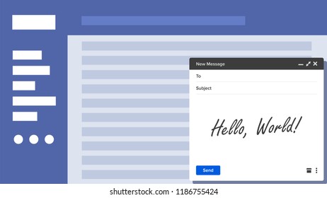 Email Blank Template Vector. E-Mail Marketing. Modern Template. Intarnet Message. Mail Illustration
