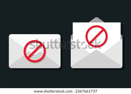 Email blocked icon. Illustration vector