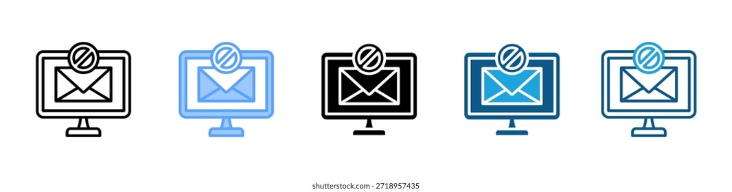 E-mail ícone Bloqueado definir coleção de vários estilos