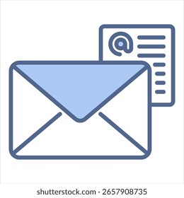 Email Ilustración vectorial de icono azul