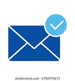 Email En Estilo Azul, Ilustración vectorial