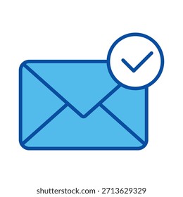 Email En Estilo Azul, Ilustración vectorial