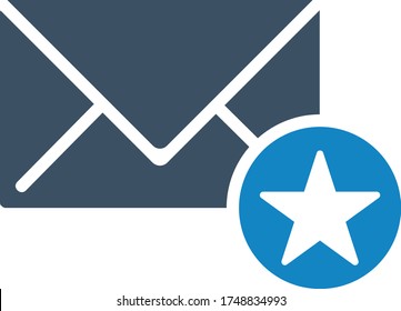 Email Bookmark icon (vector illustration)
