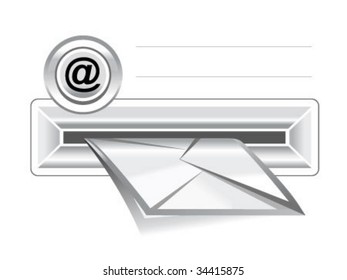 email box vector icon in white background
