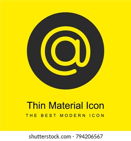 Email At bright yellow material minimal icon or logo design