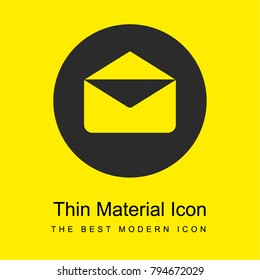 Email bright yellow material minimal icon or logo design