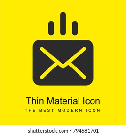 Email bright yellow material minimal icon or logo design