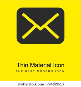 Email bright yellow material minimal icon or logo design