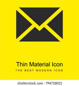 Email bright yellow material minimal icon or logo design