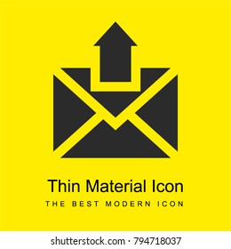 Email bright yellow material minimal icon or logo design