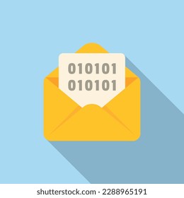 Email bug icon flat vector. Laptop error. Threat web