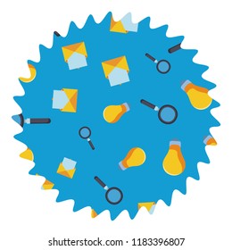 Email and bulb round label