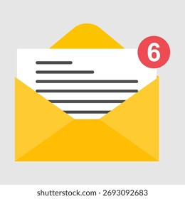 Email business icon, flat web client message sign, mail app vector illustration .