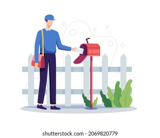 Email business illustration. Newsletter and email marketing concept. Vector illustration in a flat style