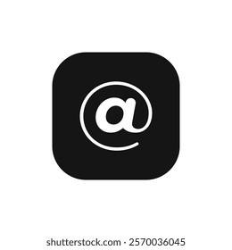 Email button icon Flat simple outline set