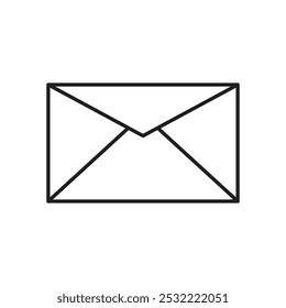 Email button icon. simple thin line icon.