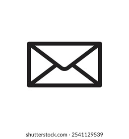 Icono de Botón de correo electrónico Ilustración plana de línea delgada