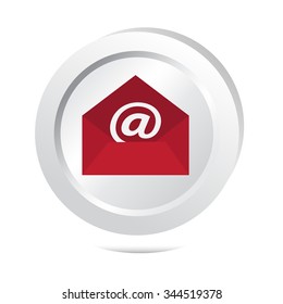 Email Button Icon Vector Illustration Stock Vector (Royalty Free ...