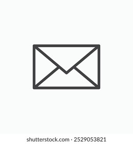 Email button icons set. filled and line illustration