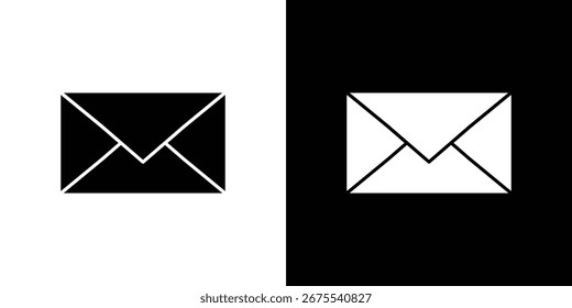 Iconos del Botón del email, diseño negro del doodle gráfico de la ilustración simple