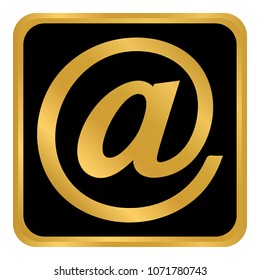 Email button on white background. Vector illustration.