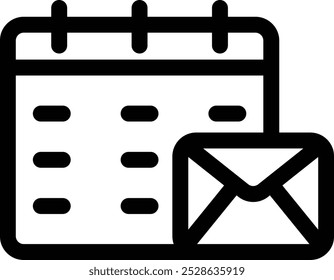 Email Calendar Icon, Message Calendar, Mail and Date, Time and Date