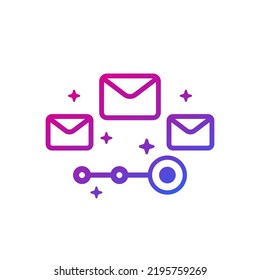 Email Campaign Icon, Internet Marketing Vector