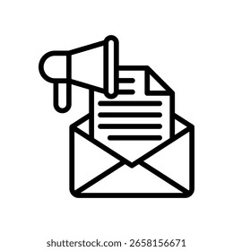 Email Campaign Icon Line Vector Illustration
