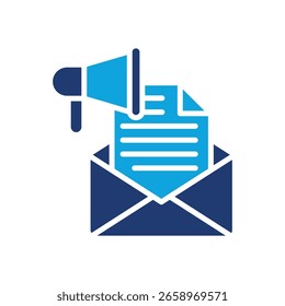 E-Mail-Kampagnensymbol - gemischte Vektorgrafik