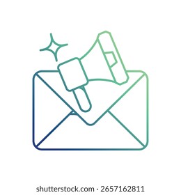 email campaign icon with white background vector stock illustration