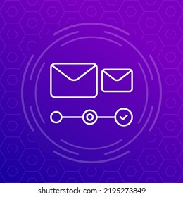 email campaign line icon for web