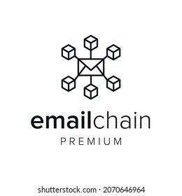 Plantilla de vector de icono de logotipo de cadena de correo electrónico
