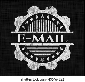 Email chalk emblem written on a blackboard