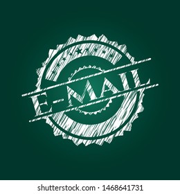 Email chalkboard emblem. Vector Illustration. Detailed.