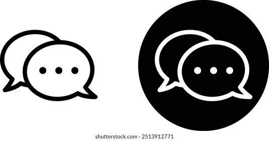 Email and chat icons that can be used in business situations, etc.