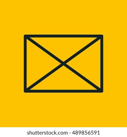 email chat mail envelope social network icon yellow